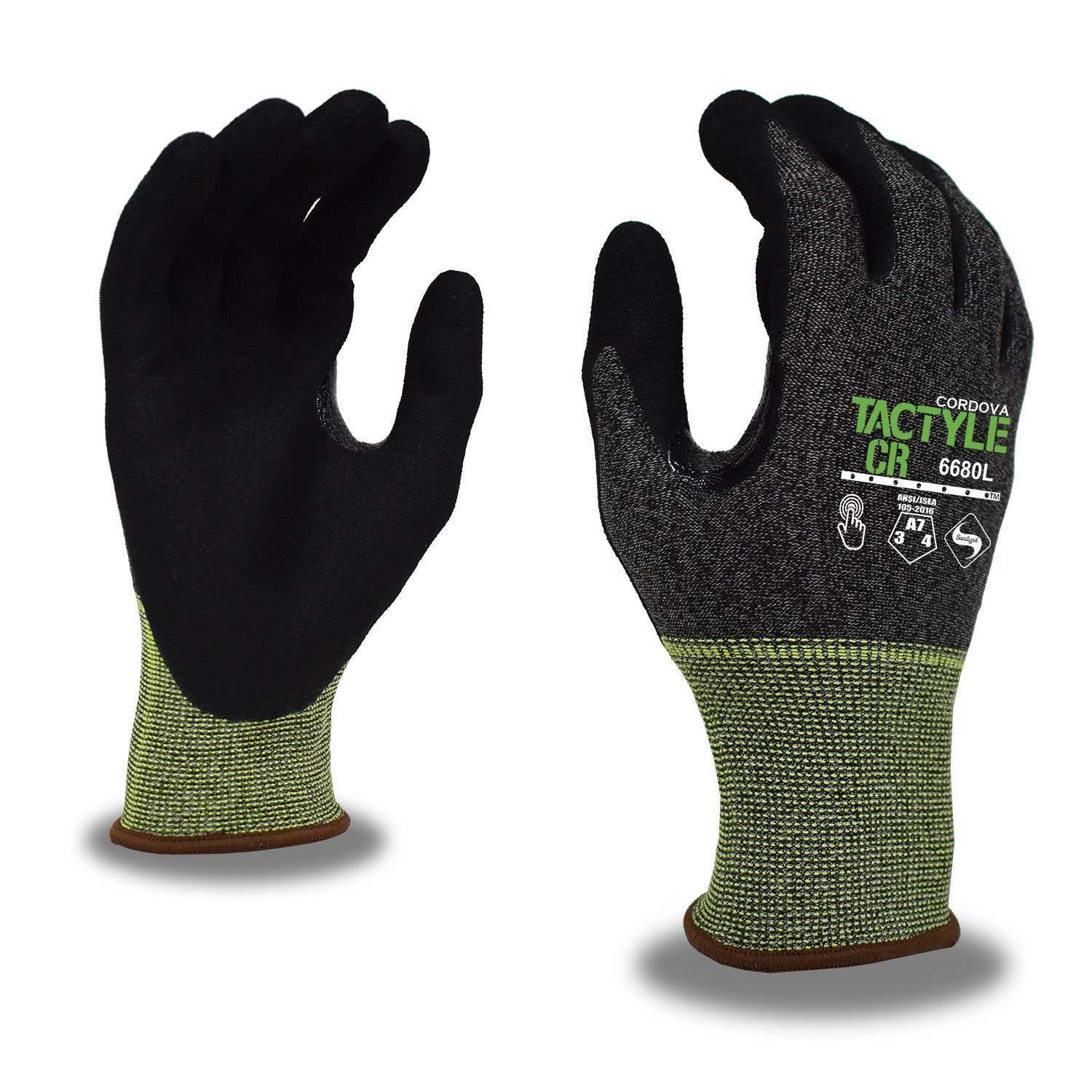 Cordova Safety Machinist® 6680/2XL TACTYLE CR™ Coated Cut-Resistant Gloves