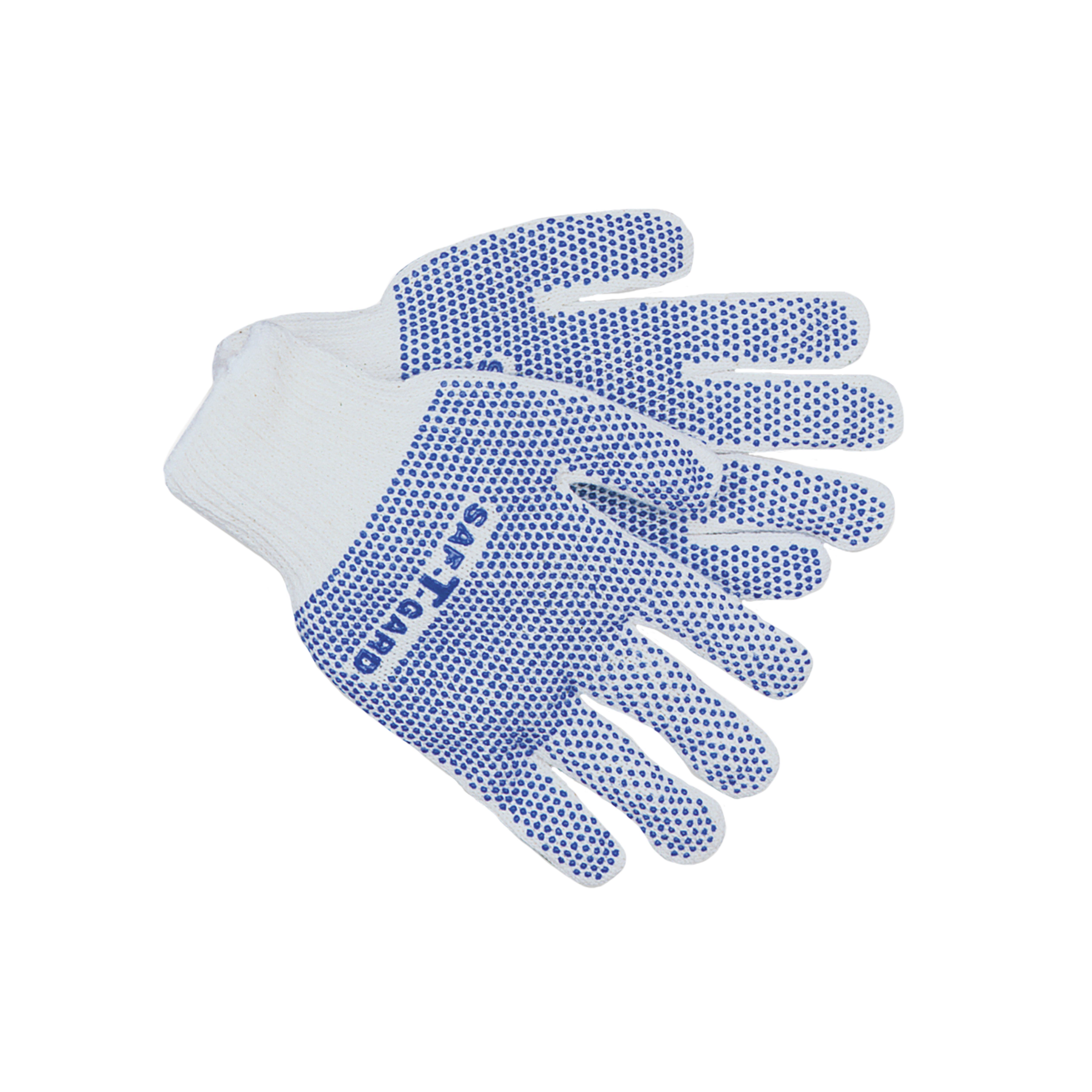 Saf-T-Gard® Comfo-Grip® 781DD PVC Double-Dotted Reversible String Knit Work Gloves, Standard Weight, Ladies' Size