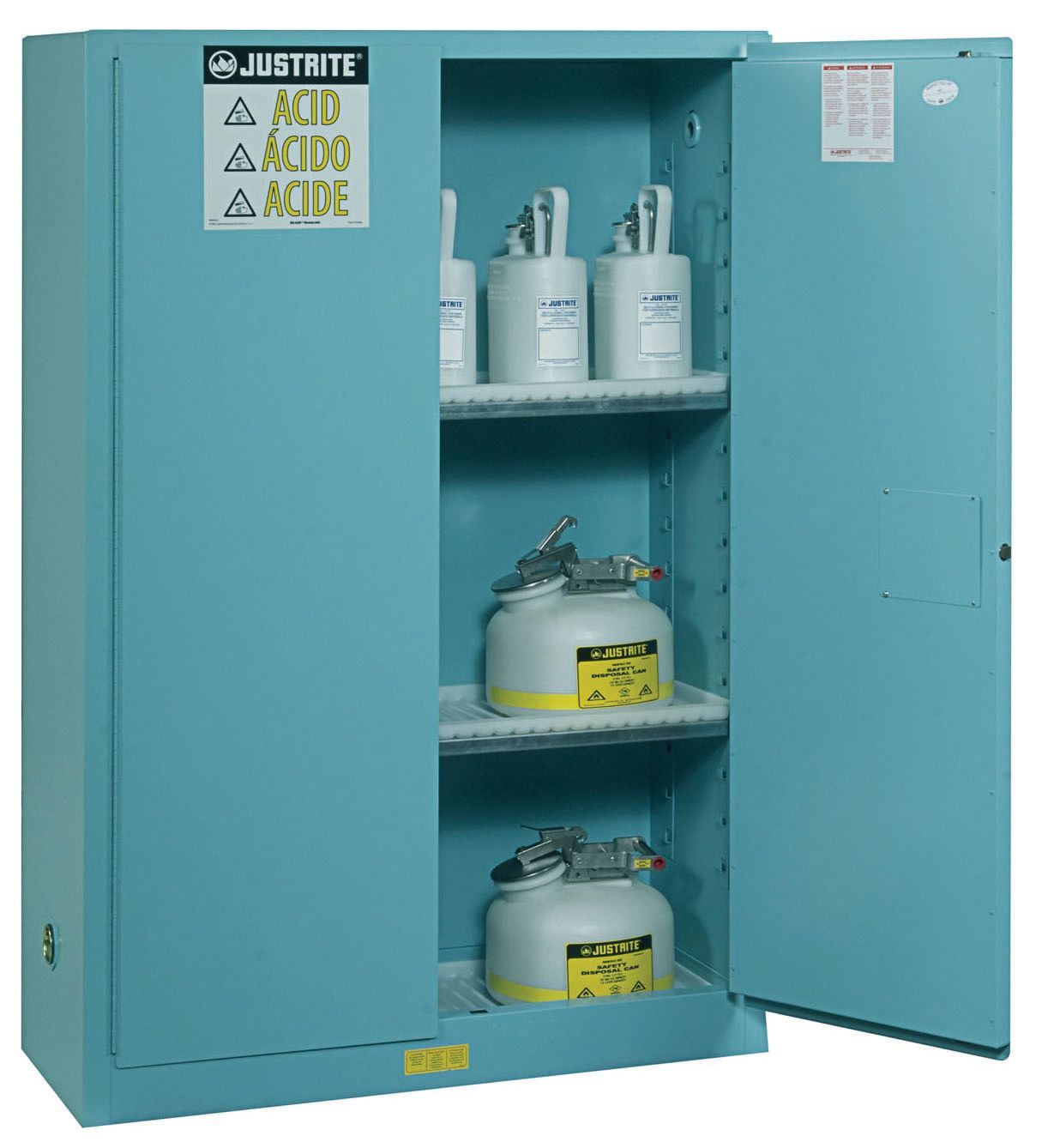 Justrite® Sure-Grip® EX 894502 Safety Cabinet for Corrosives