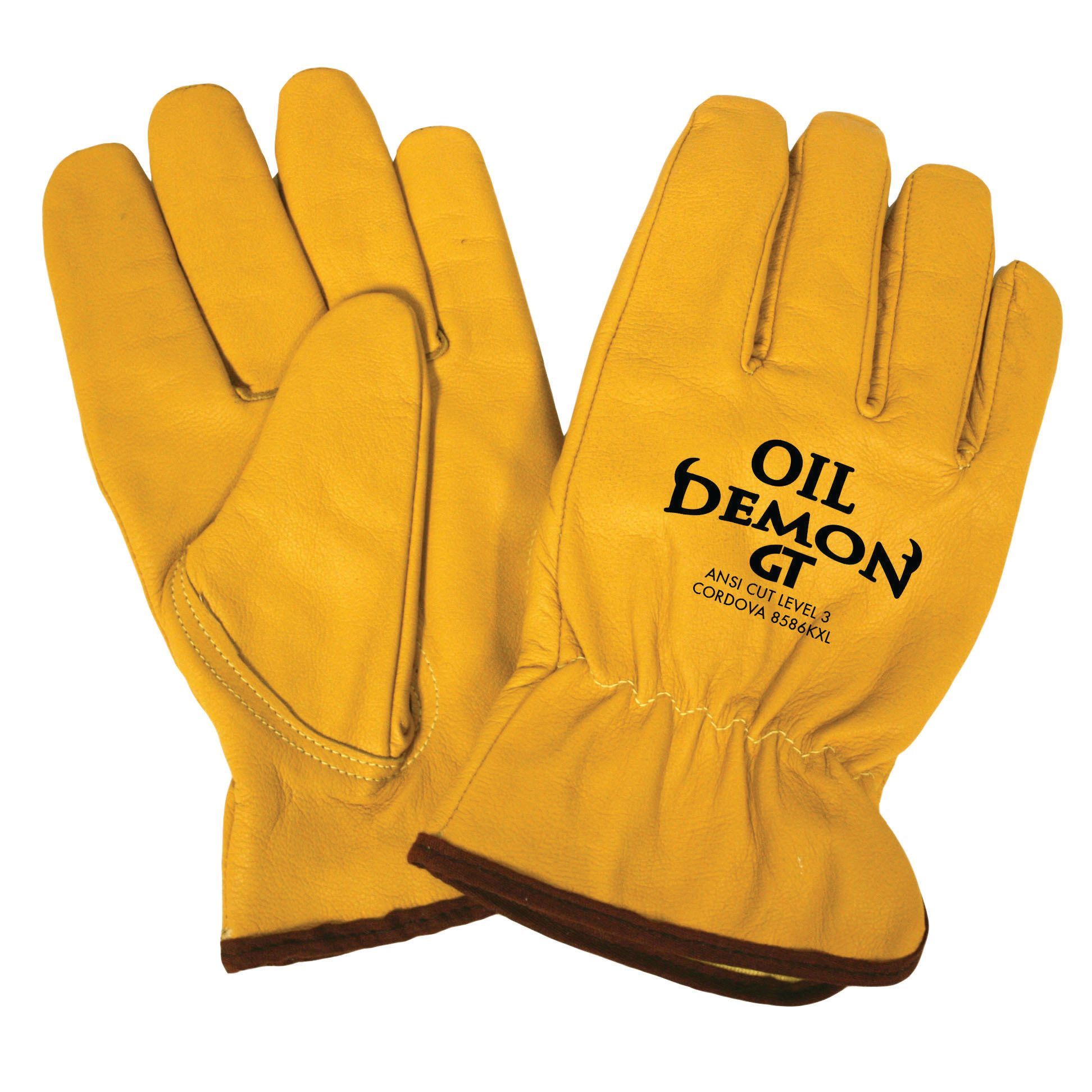 Cordova Safety Oil Demon GT™ 8586K/2XL Oil/Cut-Resistant Leather Driver's Gloves