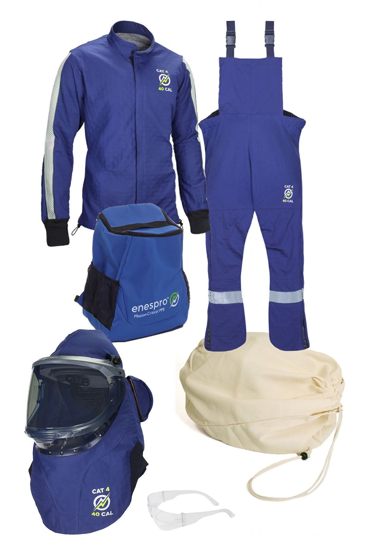 Enespro® ARC40KITFANNG/2XL AGP 40 Cal Arc Flash Kit With Lift Front Hood & Fans Without Gloves