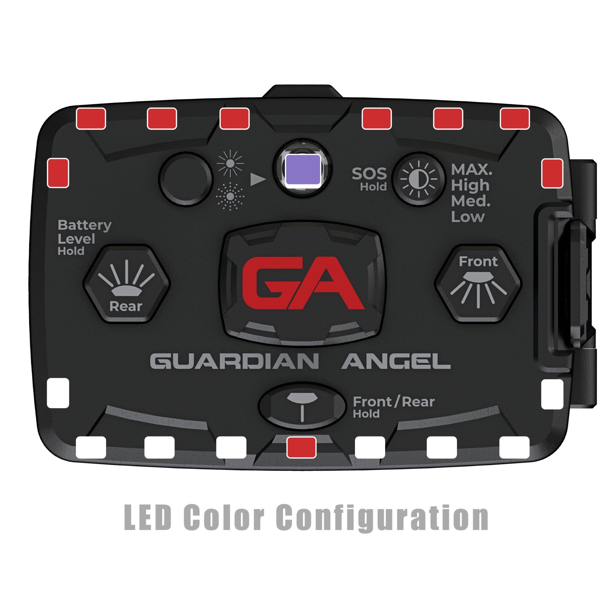 Guardian Angel™ Elite Series™ ELT-W/R White/Red Wearable Safety Light