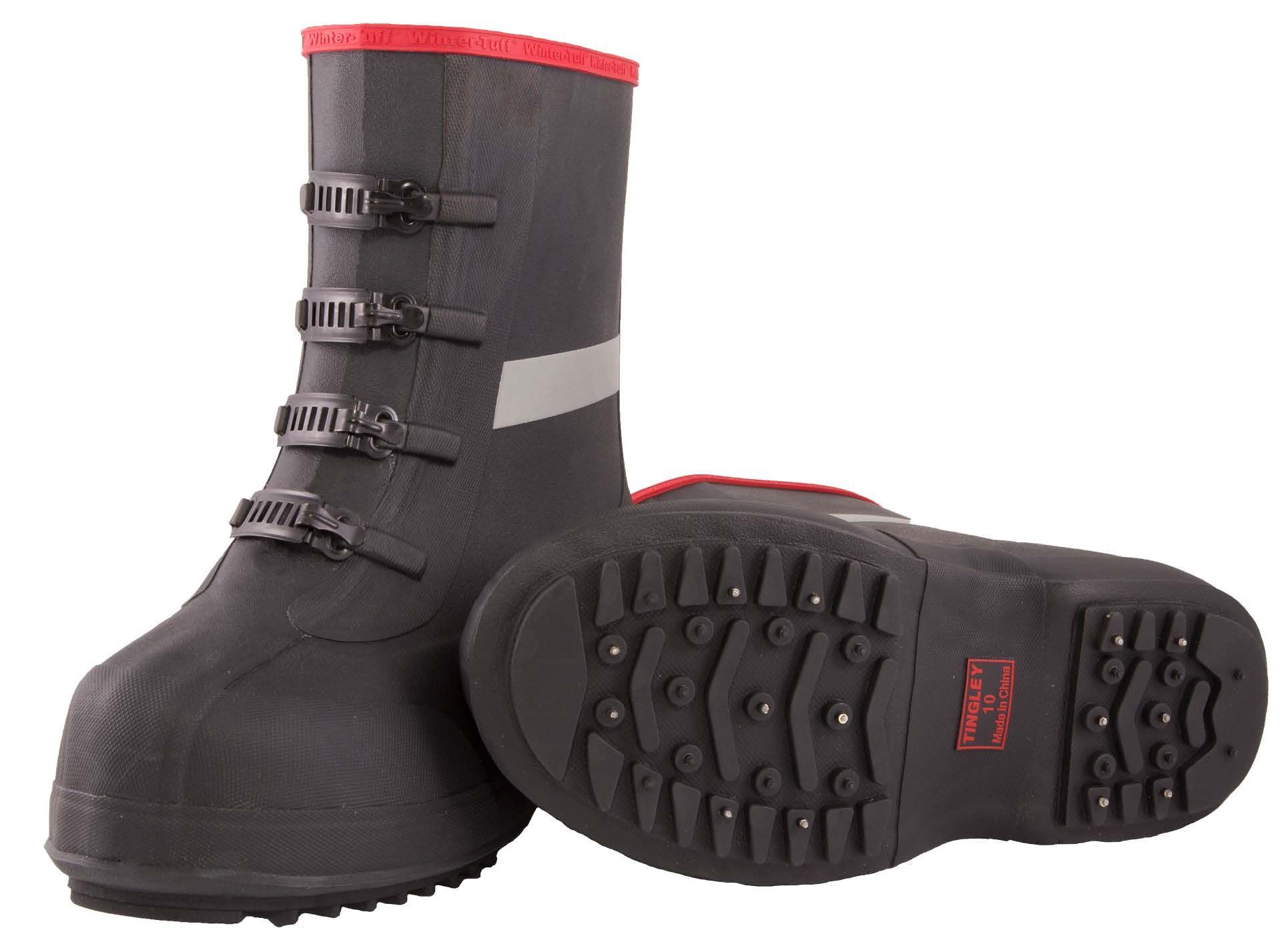 Tingley Winter-Tuff® 4450/10 Vulcanized Rubber Four-Buckle Ice Traction Overshoes