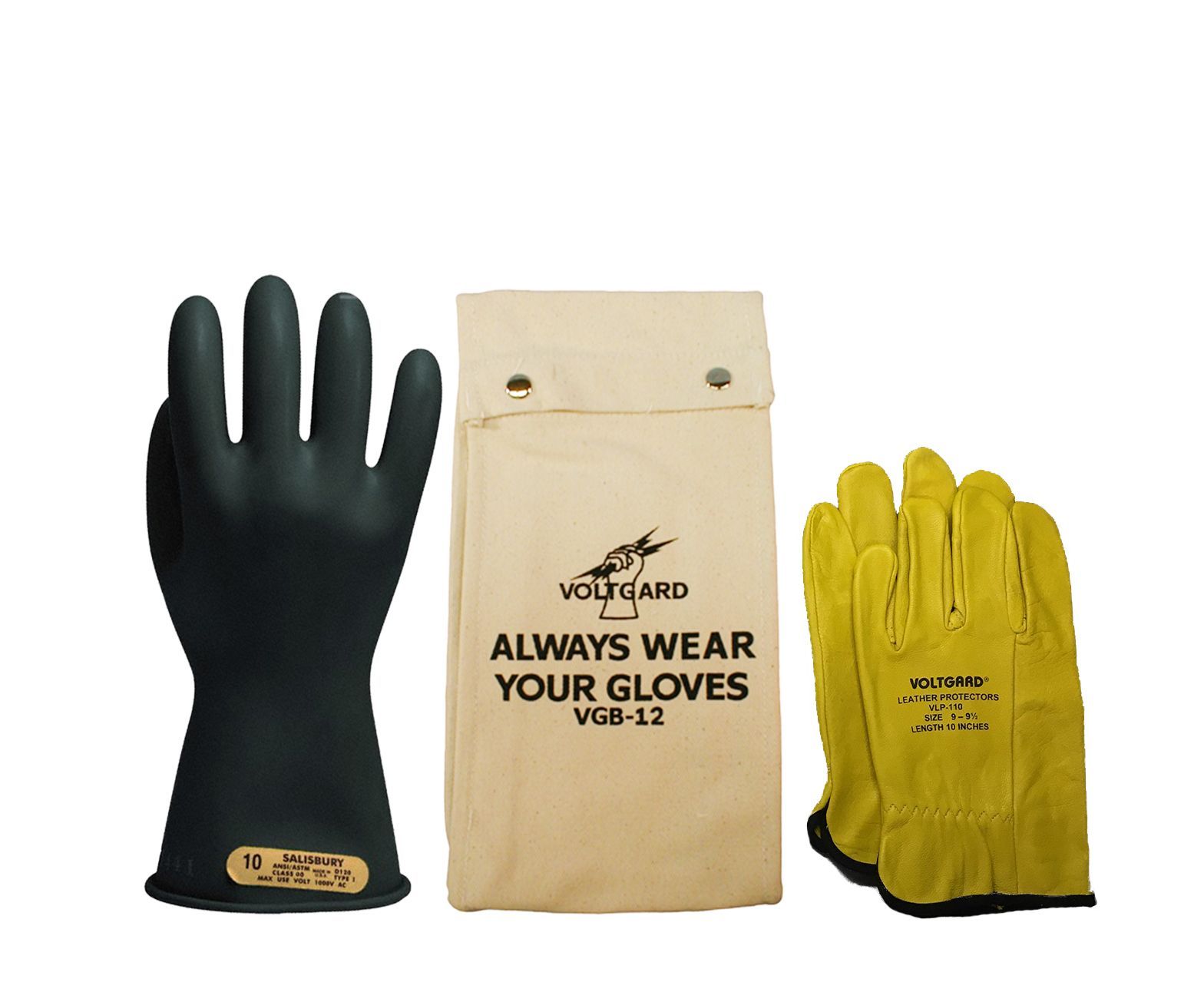 Saf-T-Gard® Voltgard® VGK-0011B/10 Salisbury Rubber Insulating Glove Kit