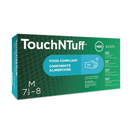 Ansell® TouchNTuff® 92-675/L Nitrile Disposable Gloves