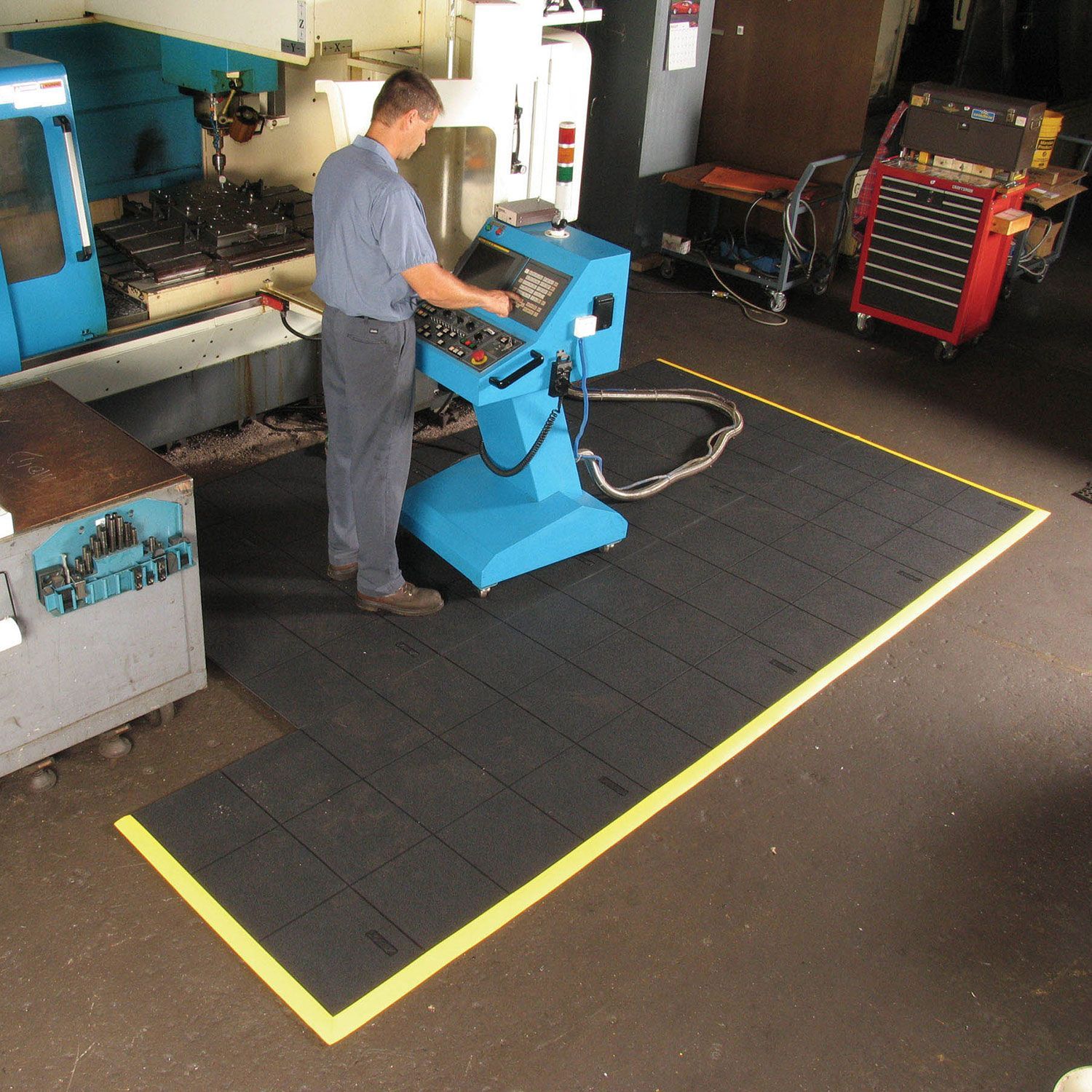 NoTrax® Niru® Cushion-Ease® 656-3x3/B Solid Anti-Fatigue/Anti-Slip Mat