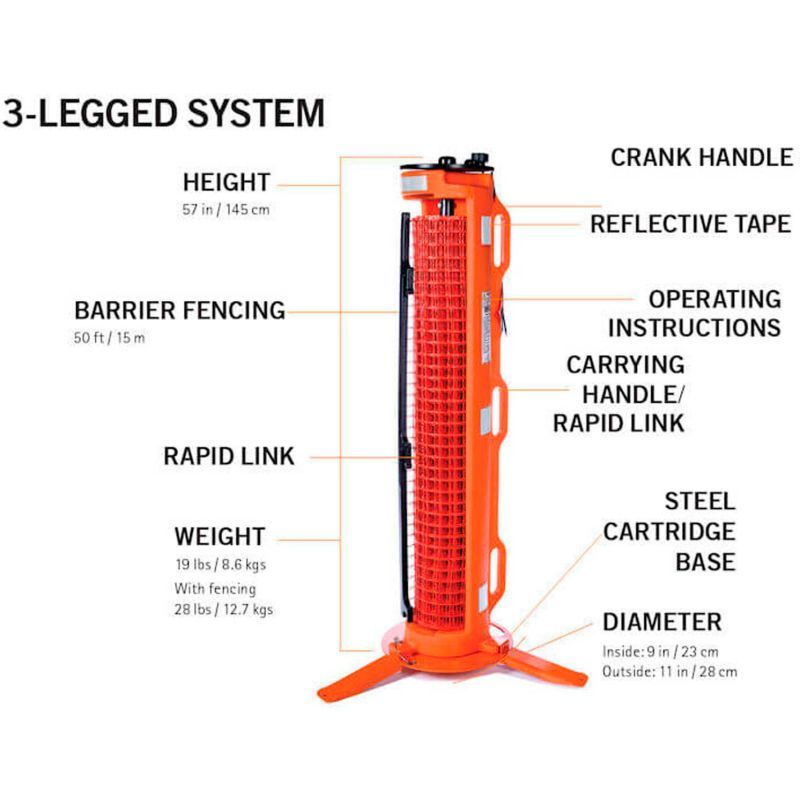 Ideal Warehouse Innovations Inc. RapidRoll™ 70-7000 Outdoor Portable Barrier System