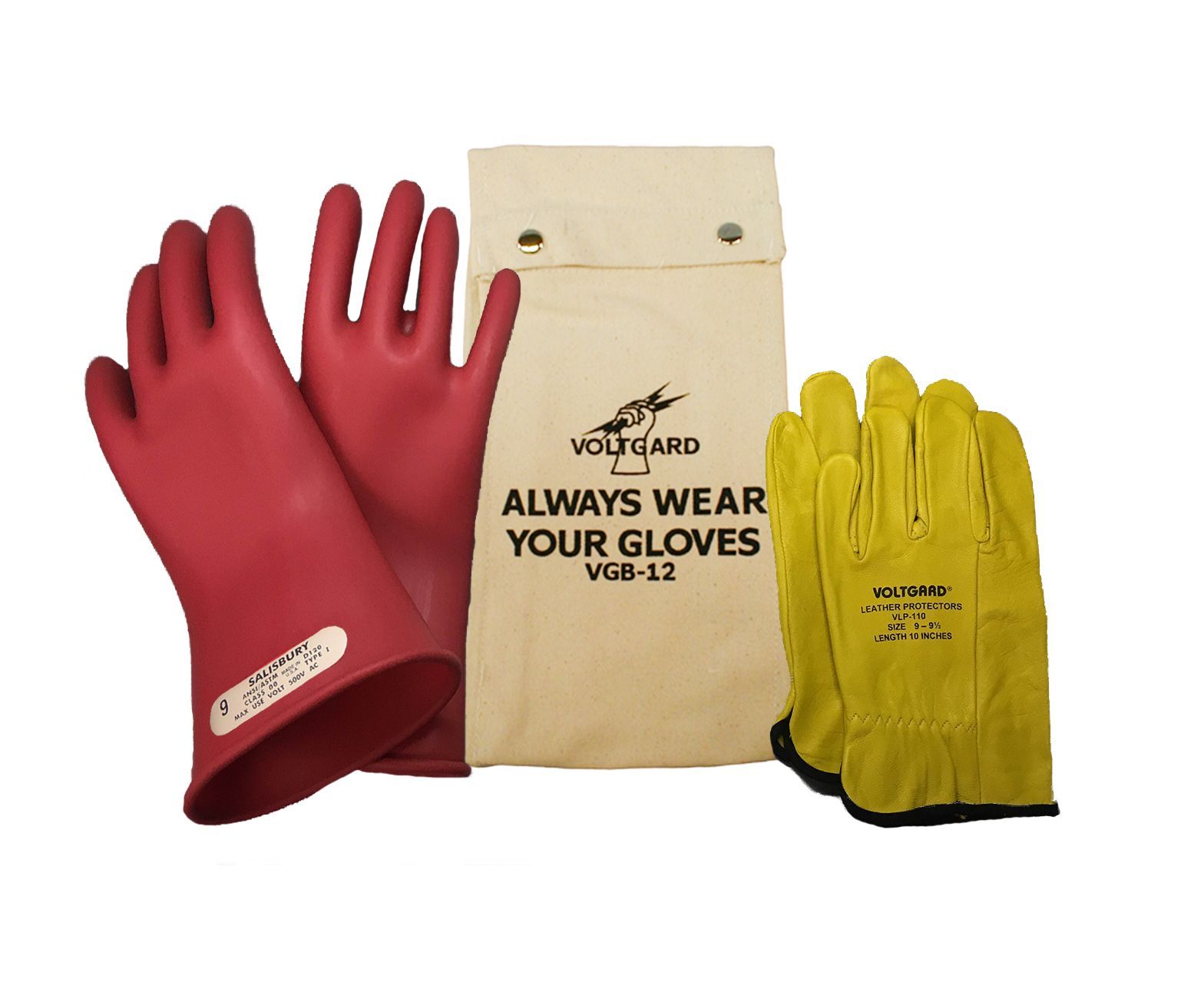 Saf-T-Gard® Voltgard® VGK-0011R/10 Salisbury Rubber Insulating Glove Kit