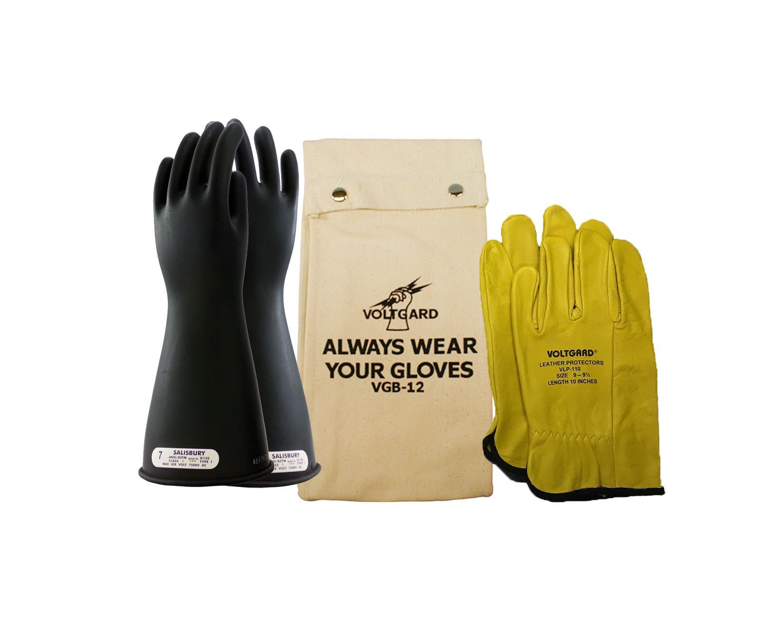 Saf-T-Gard® Voltgard® VGK-011B/10 Salisbury Rubber Insulating Glove Kit