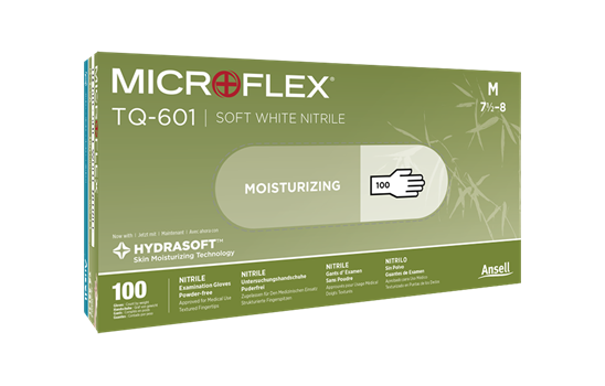 Ansell® Microflex® TQ-601/L Soft White Nitrile Disposable Gloves