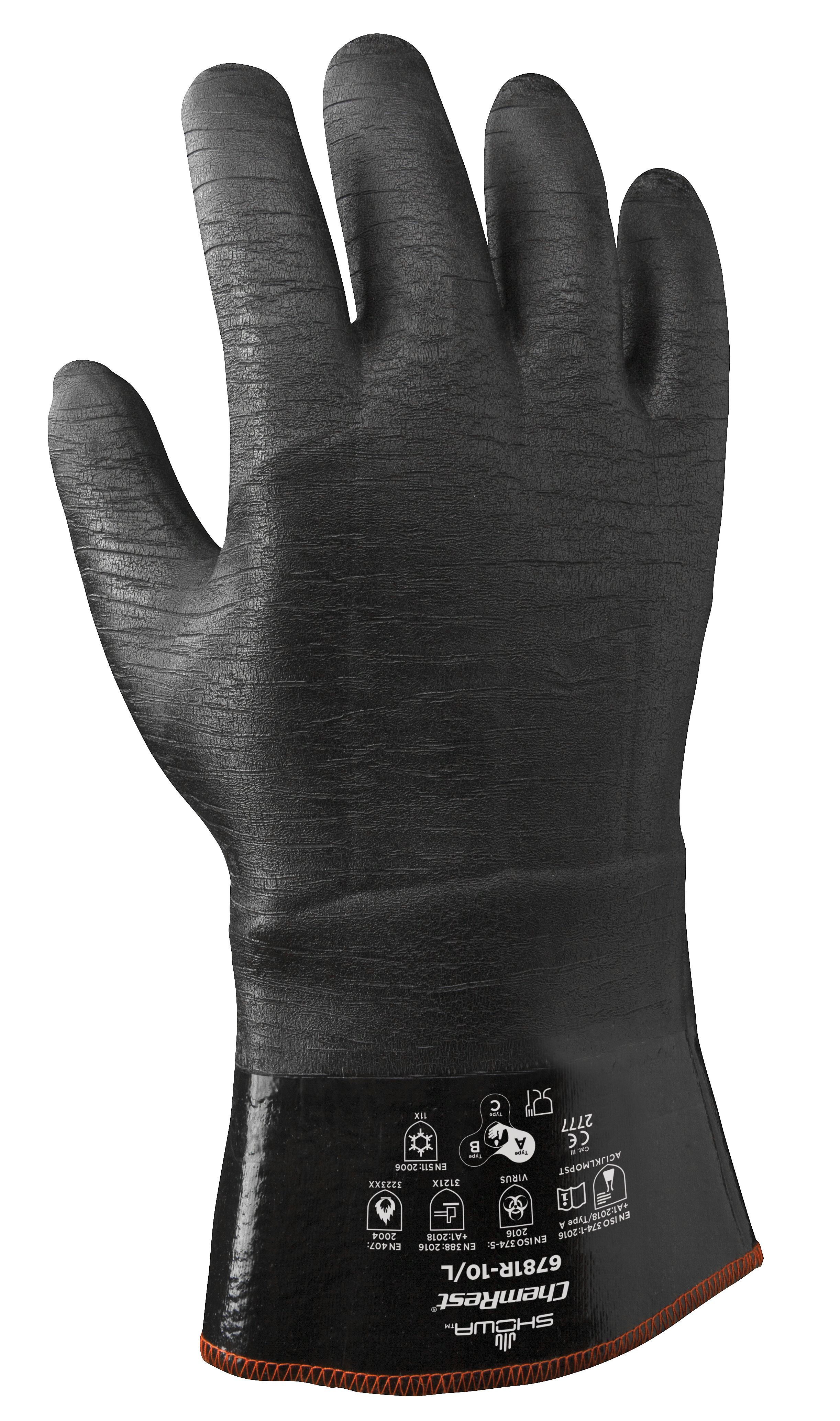 SHOWA® 6781R/10 Neoprene Coated Chemical-Resistant Gloves