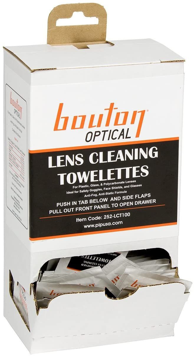 PIP Global Safety Bouton® 252-LCT100 Lens Cleaning Towelette Station