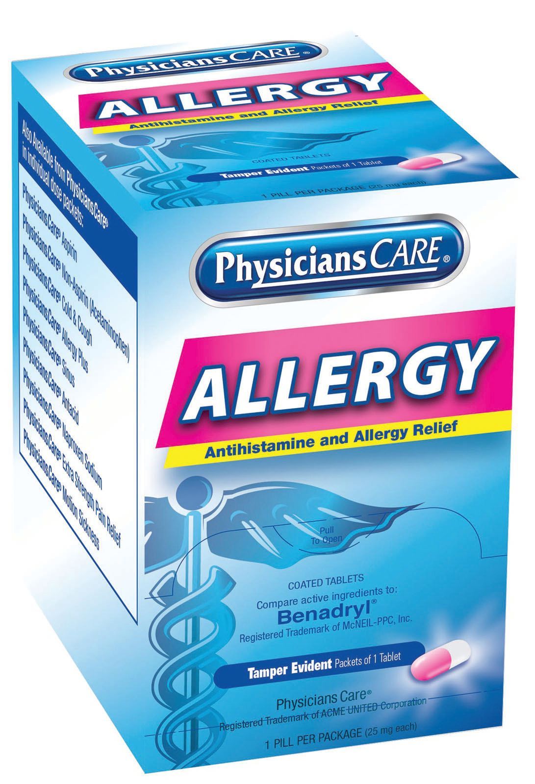PhysiciansCare® 90-036 Antihistamine Allergy Medication (Compare to Benadryl®)