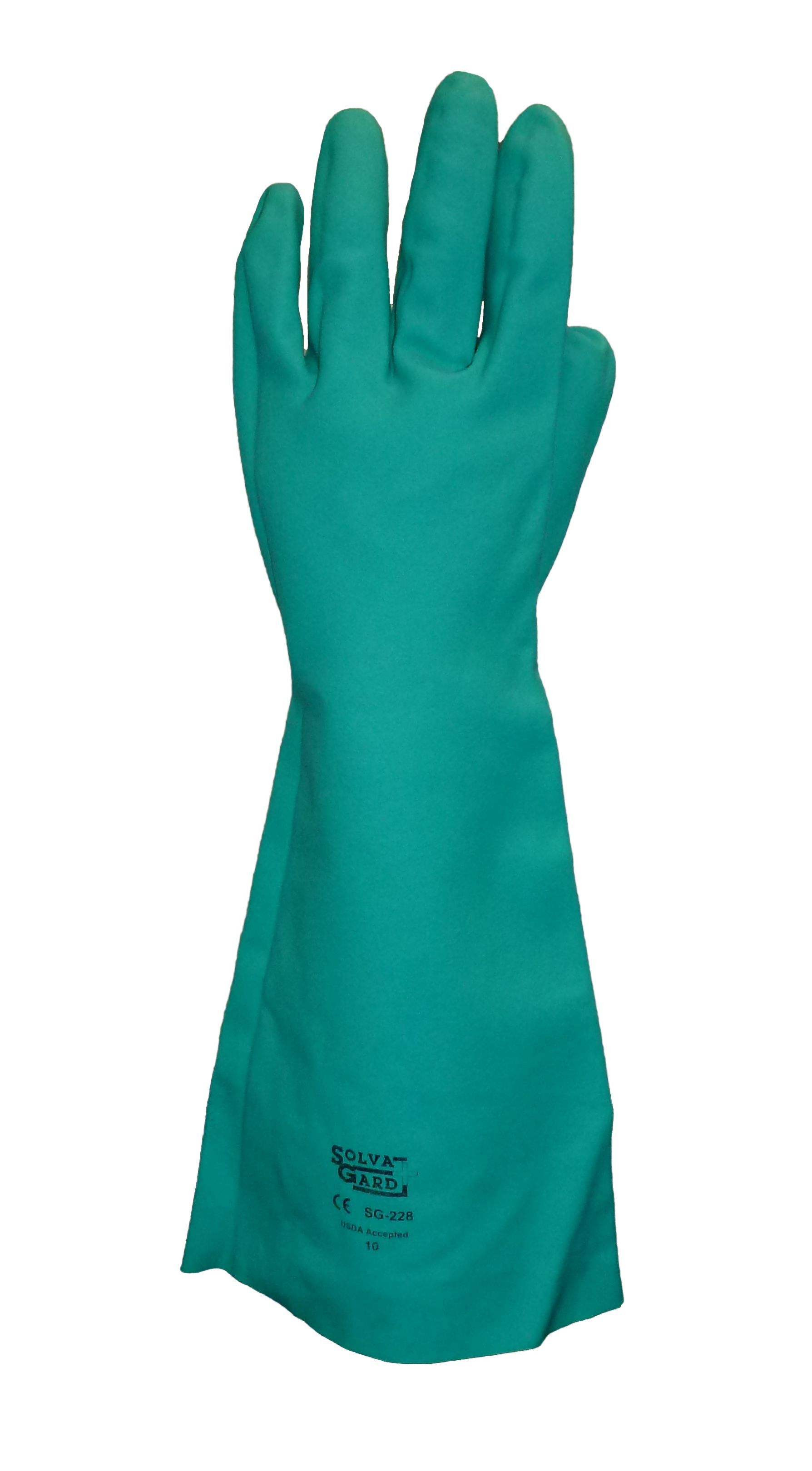 Saf-T-Gard® Solva-Gard® SG-228/10 Nitrile Chemical-Resistant Gloves