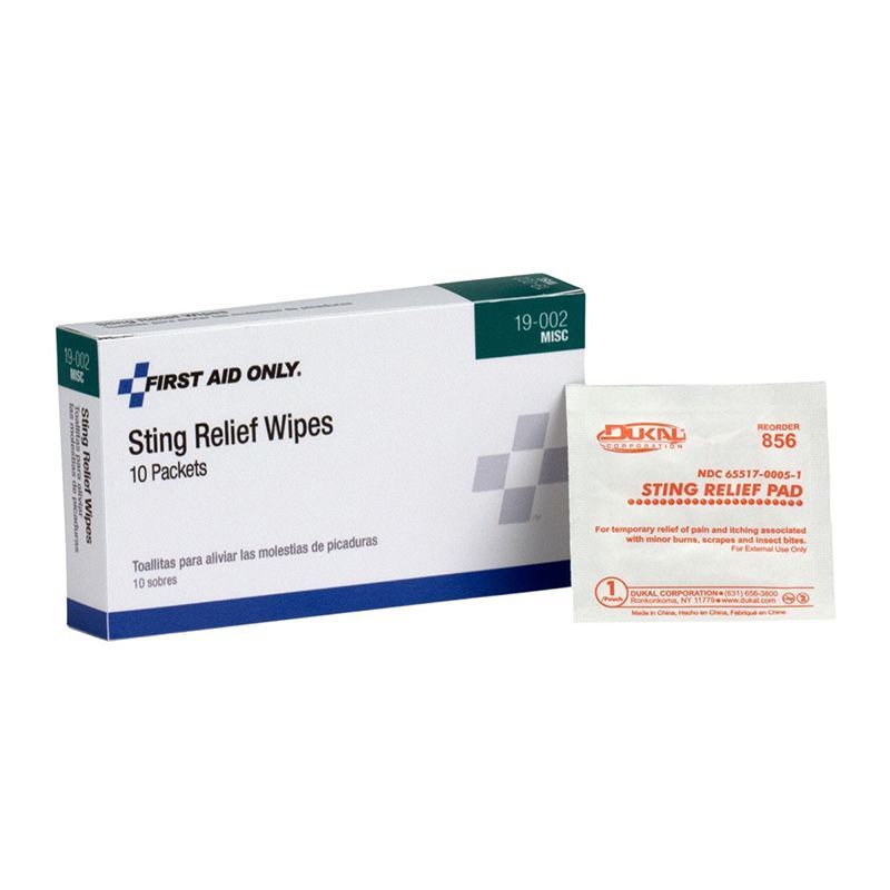First Aid Only® 19-002 Sting Relief Wipes