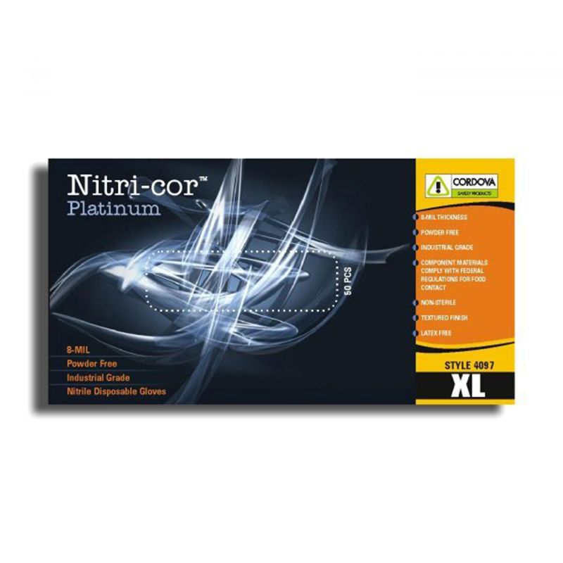 Cordova Safety Nitri-Cor Platinum™ 4097/L Disposable Nitrile Gloves