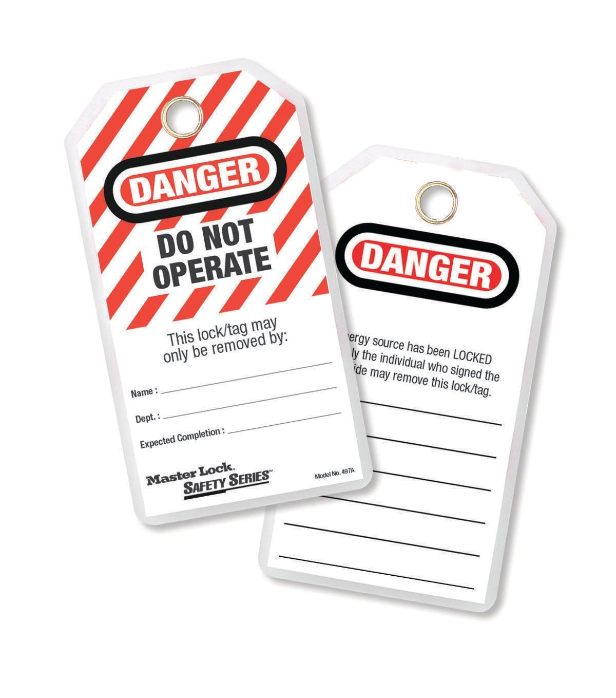 Master Lock® Guardian Extreme™ 497A Safety Tag: DO NOT OPERATE