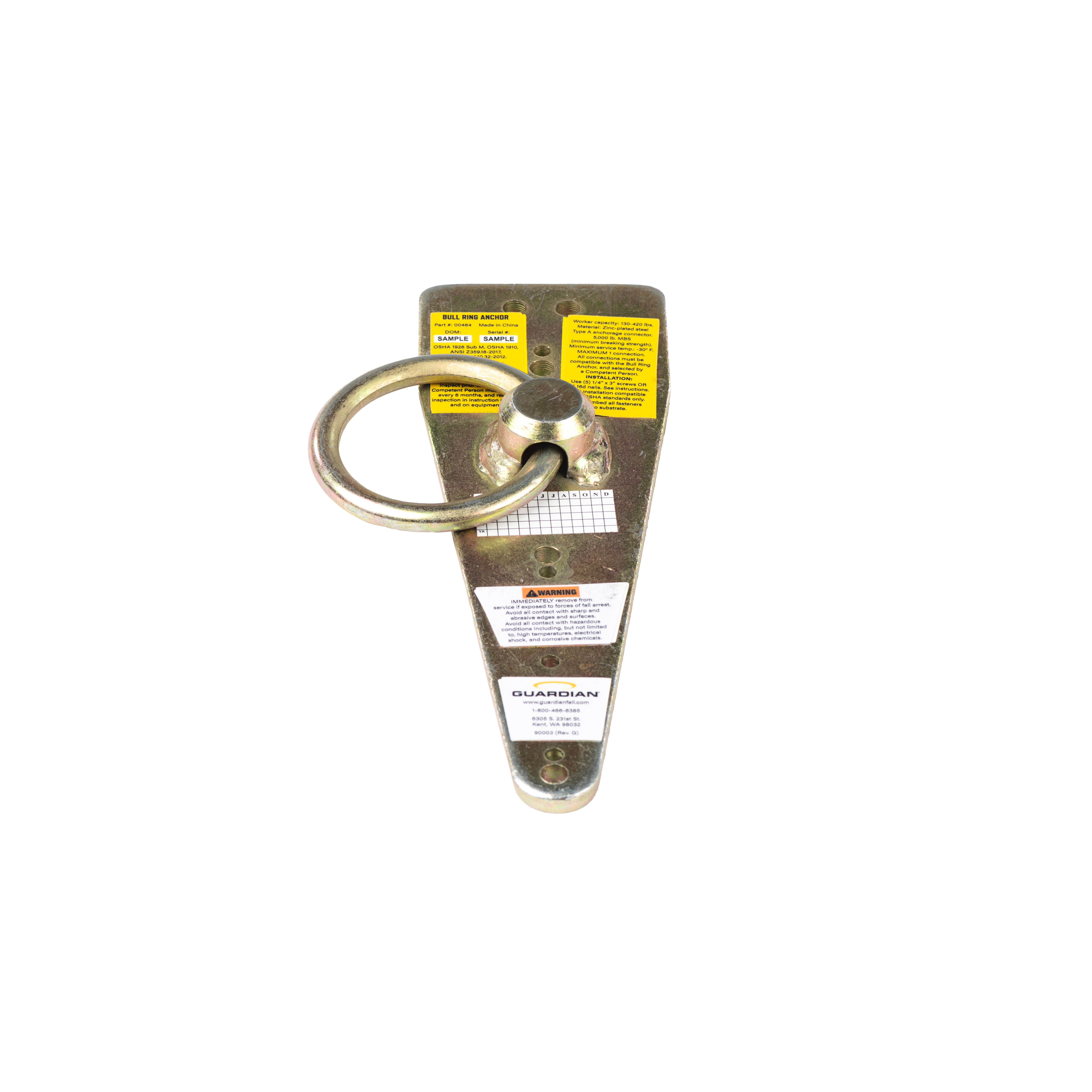 Guardian Fall Protection 00484 Bull Ring Anchor