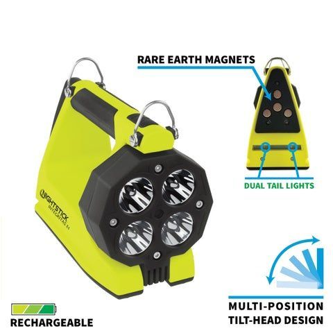 BAYCO® Nightstick® XPR-5584GMX INTEGRITAS™ 84 Intrinsically Safe Rechargeable Lantern Flashlight