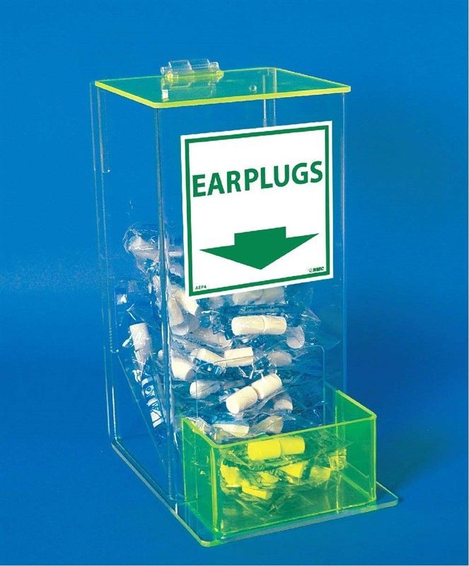AccuformNMC™ AEP4 Acrylic PPE Dispenser: Compact Earplug Dispenser
